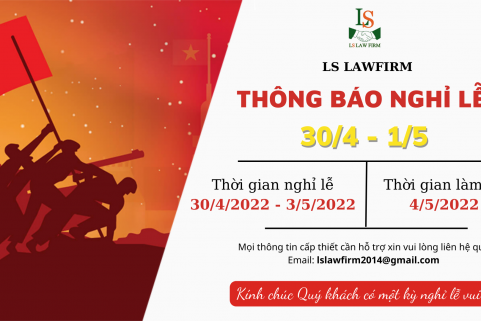 THÔNG BÁO NGHỈ LỄ 30/4 - 1/5