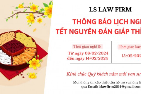 THÔNG BÁO LỊCH NGHỈ TẾT NGUYÊN ĐÁN GIÁP THÌN