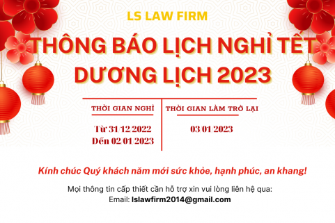 THÔNG BÁO LỊCH NGHỈ TẾT DƯƠNG LỊCH 2023