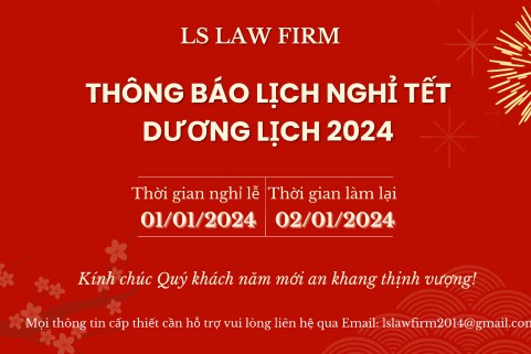 THÔNG BÁO LỊCH NGHỈ TẾT DƯƠNG LỊCH NĂM 2024