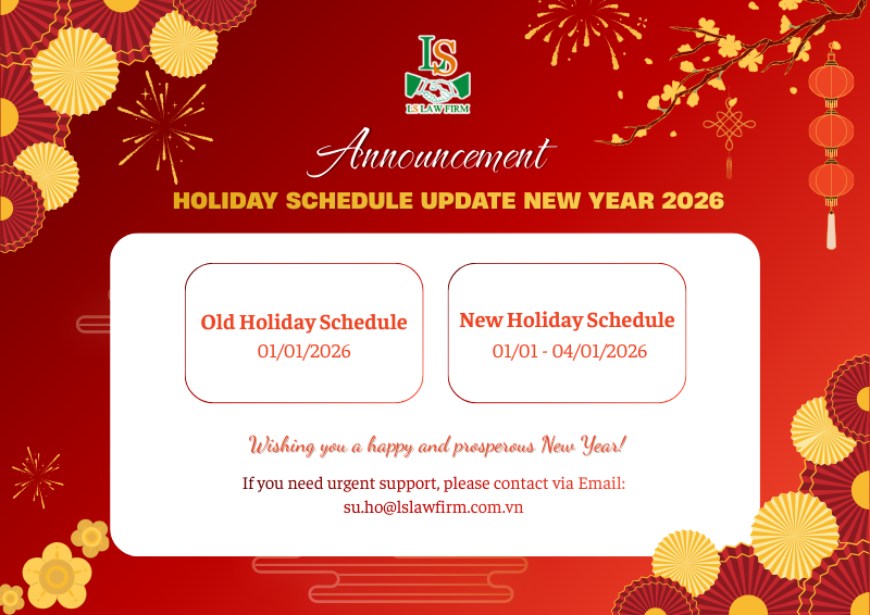 Announcement Holiday schedule update New Year 2026
